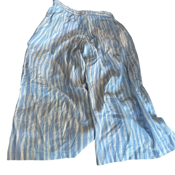 Ava & Viv Light Blue and White Pants - Picture 2 of 6